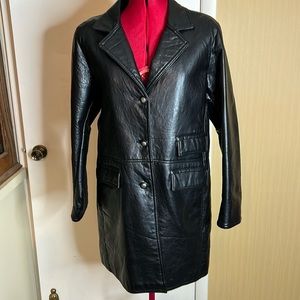 Vintage GV Faux Leather Coat SZ M